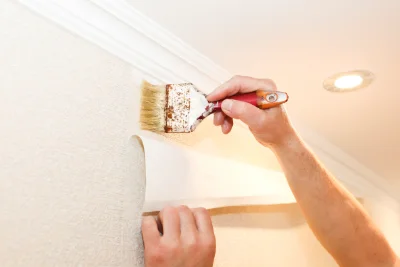 Pose de papier peint à Troarn — revêtements muraux et toiles de verre